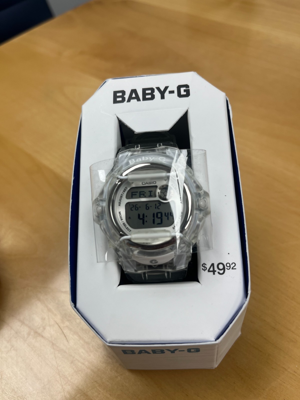 Casio Watch Baby-G BG169R-7AMTN Digital Transparent Clear Discontinued, NEW