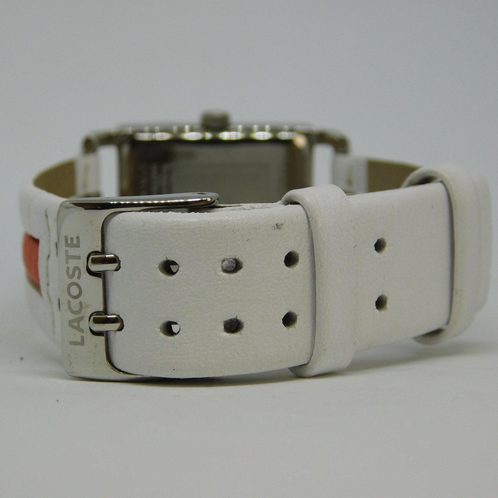 Lacoste 6500L Two Tone Genuine Leather Quartz Analog Women’s Watch New Battery