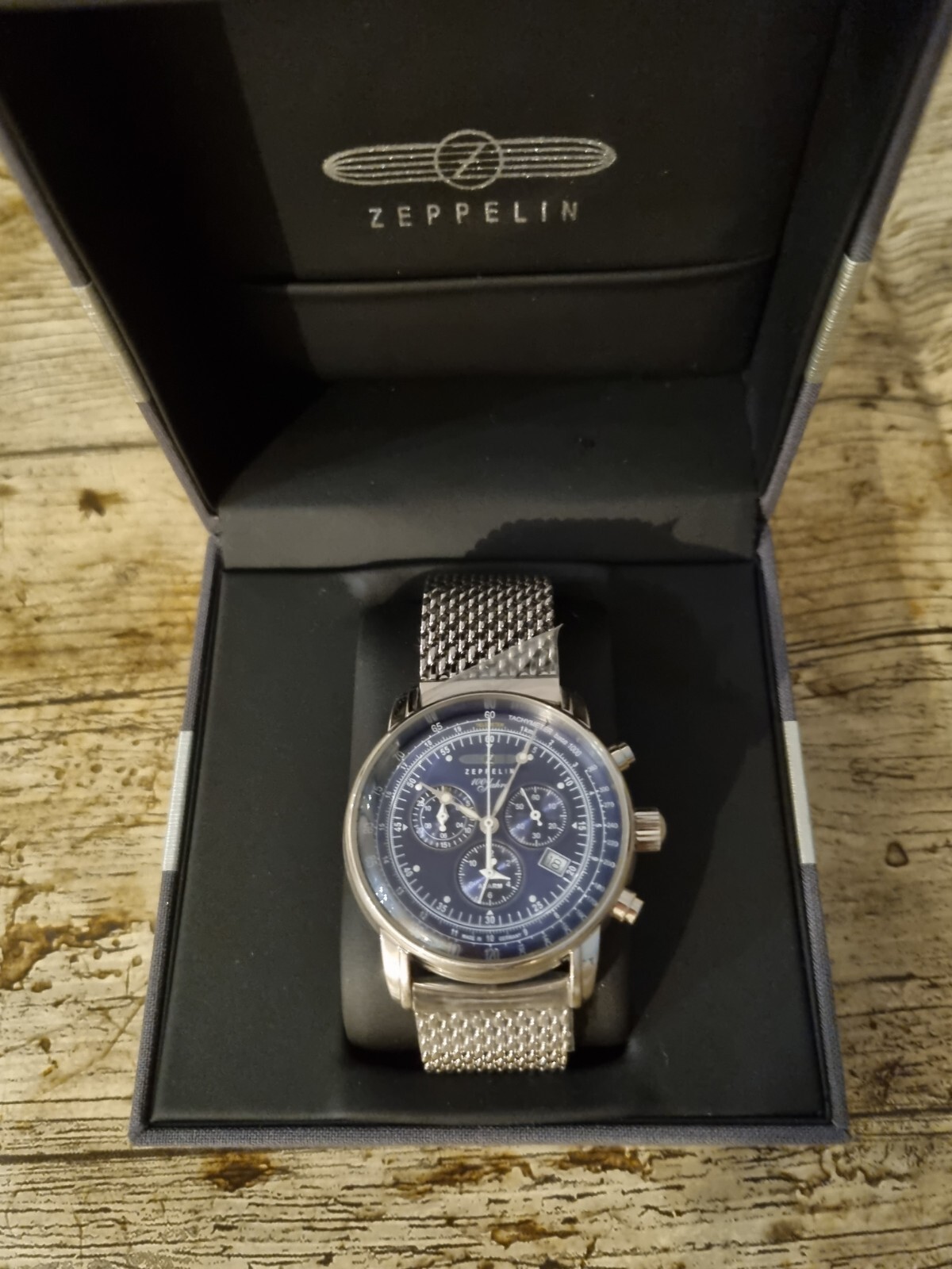 Zeppelin Men’s Watch Series 100 Years Zeppelin Chrono 7680M-3- NEW