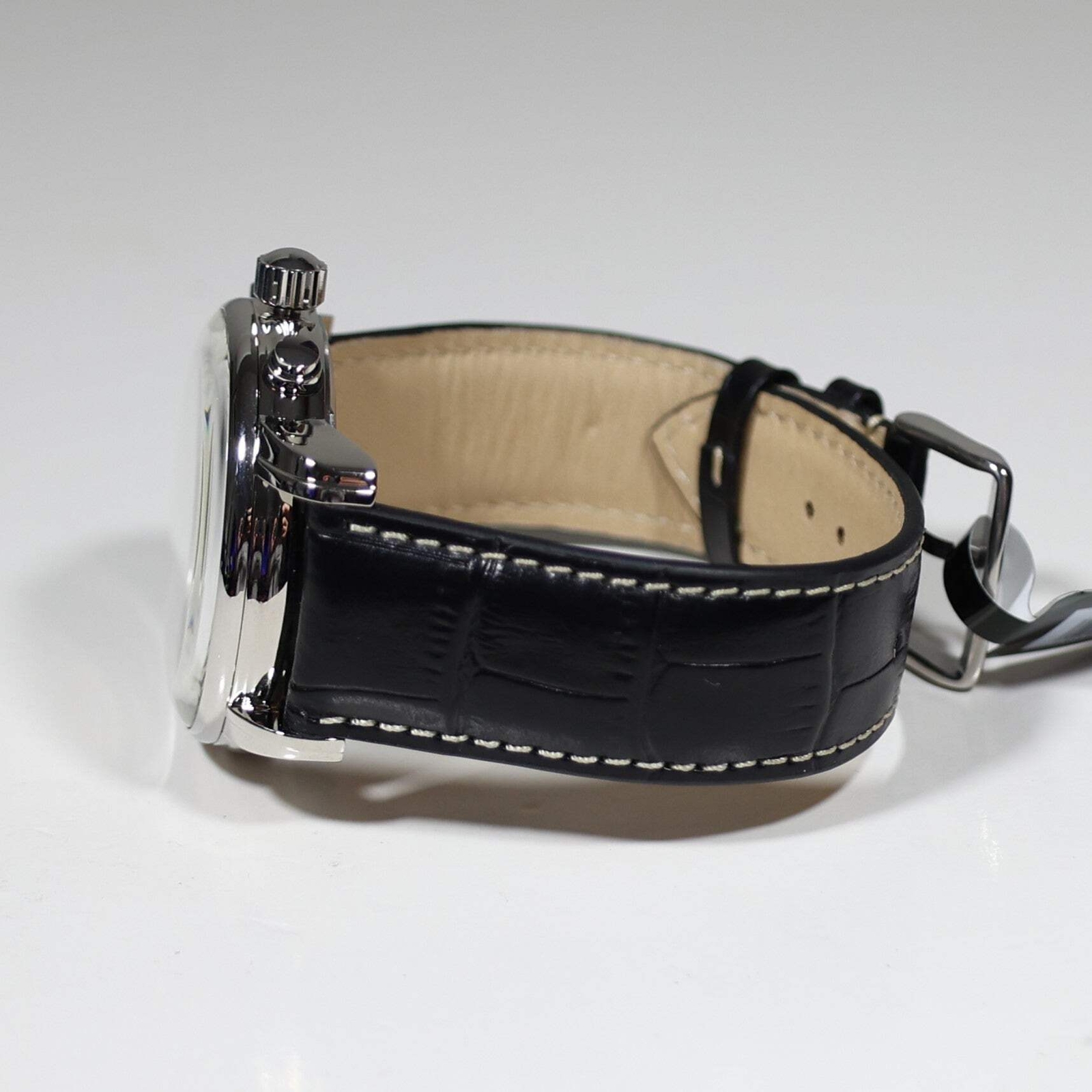 Zeppelin 100 Years Men’s Chronograph Black Leather Strap Watch 7690-1