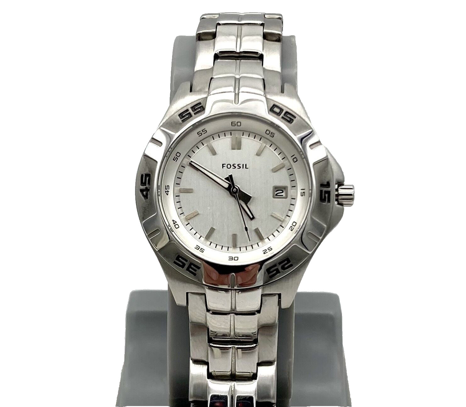 Fossil Women’s Watch Brushed steel case Gray metallic dial Steel bracelet PR5339