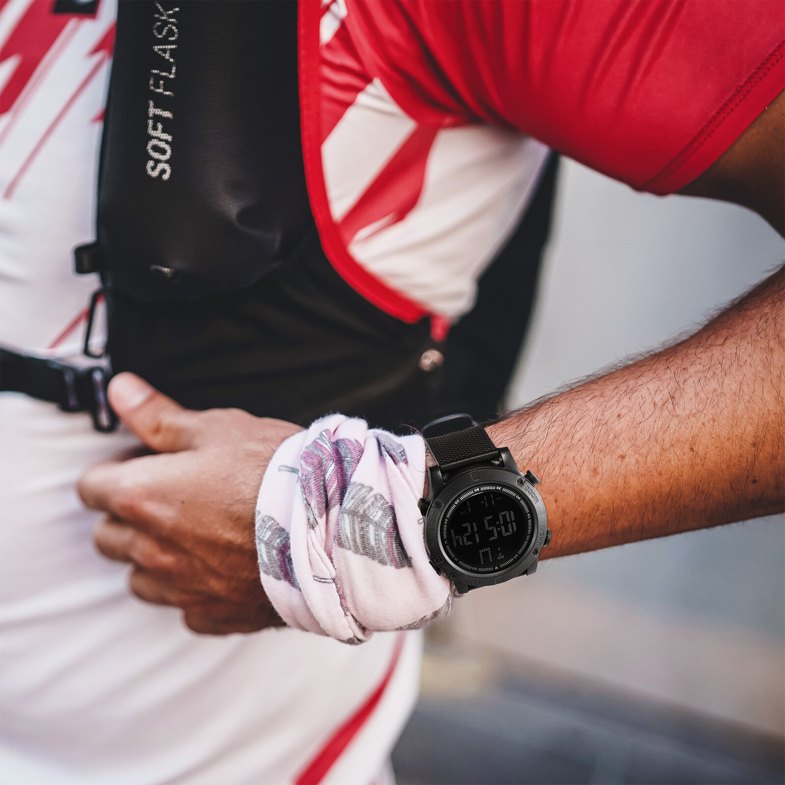 Men Digital Sports Watch Military Tactical LED Backlight Wristwatch Waterproof