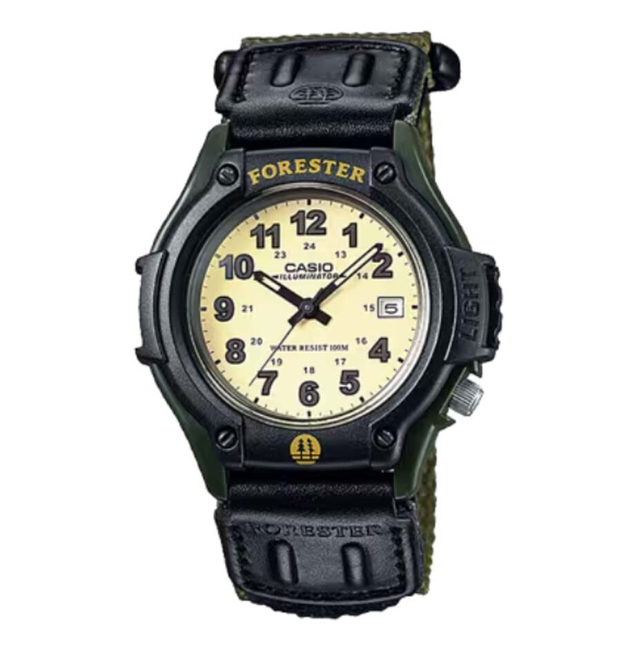 Casio FT500WC-3BV Analog Green FORESTER Watch with Backlight Cloth Band New