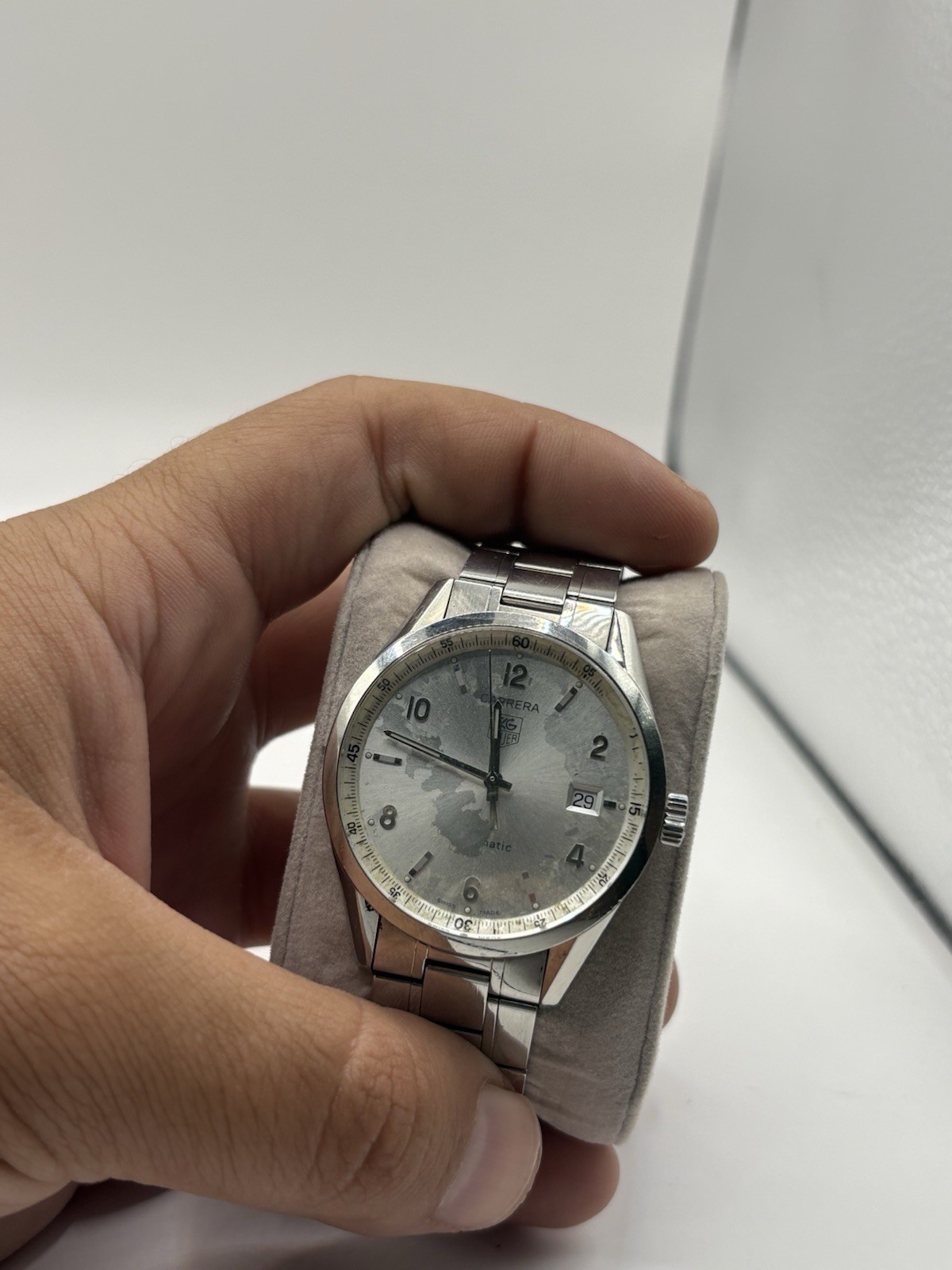 Tag Heuer Carrera Calibre 5 39mm Mens Automatic Watch WV211A Stainless Read Desc