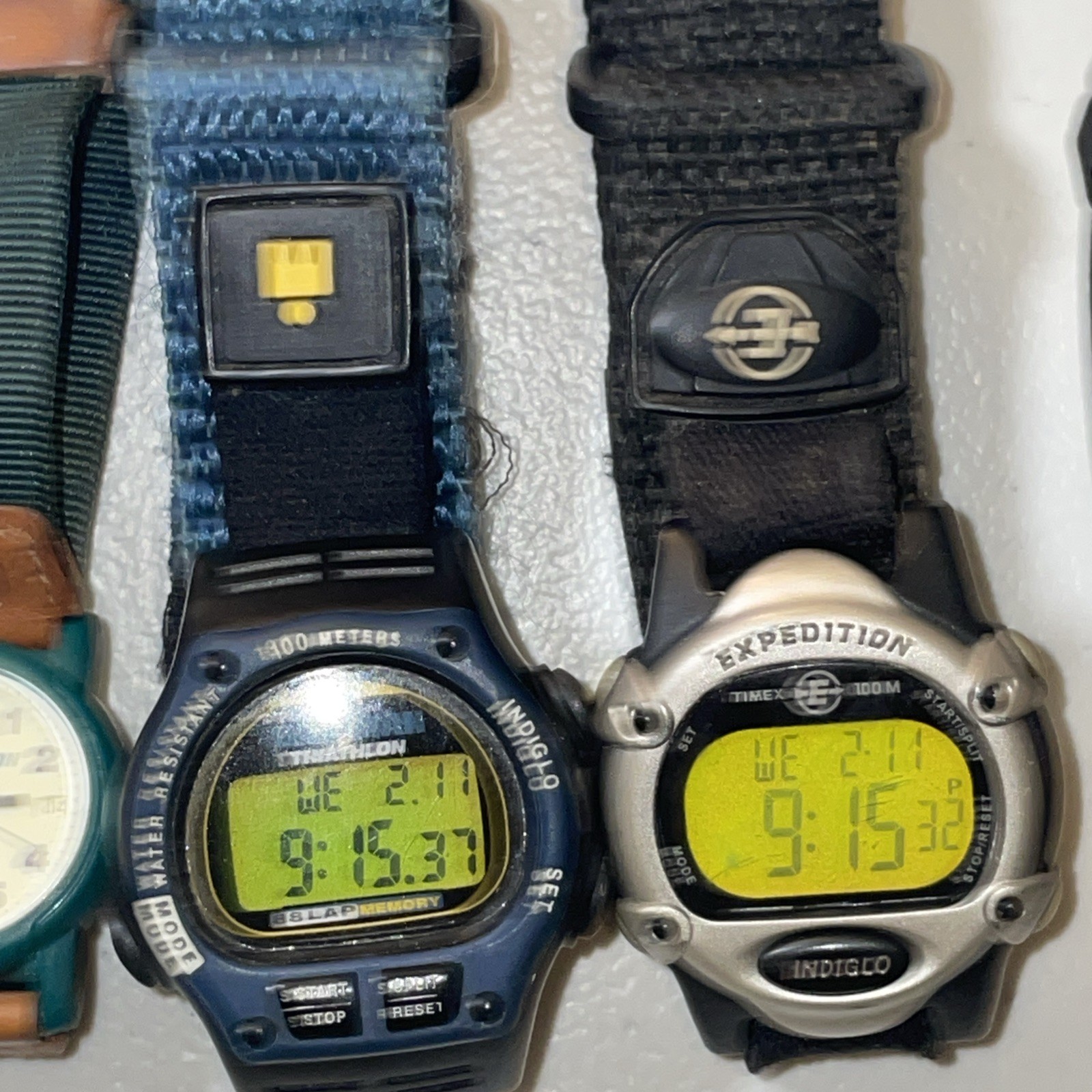 Lot of 5 Digital Timex Watches, With working Indiglo, See Pictures/Read