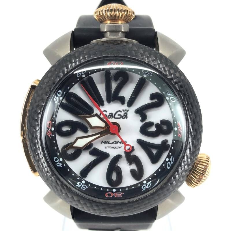 GaGa MILANO Diver Watch 1954 Automatic Titanium Rubber 48mm Wrist 21cm