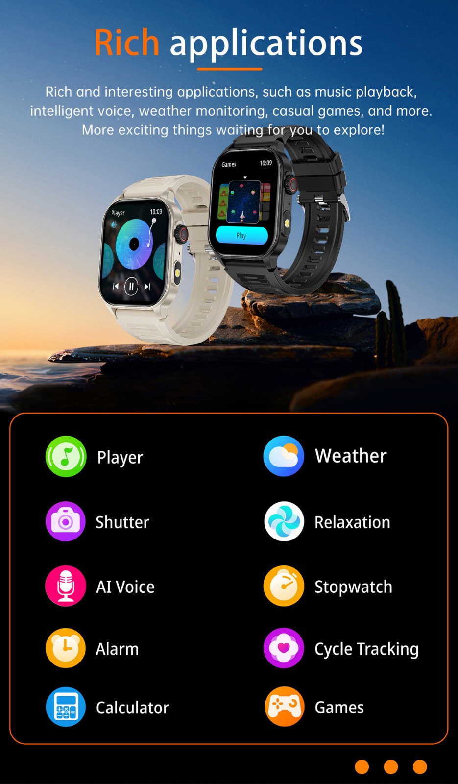 Men Smart Watch 2.01» Rectangle Sport Watch Health Monitor Call Reminder Watch