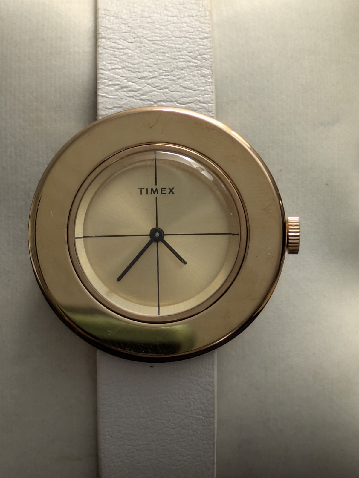 TIMEX Variety Rose Gold TW2T51200 Women’s Watch 7.8″ White Leather New Btry