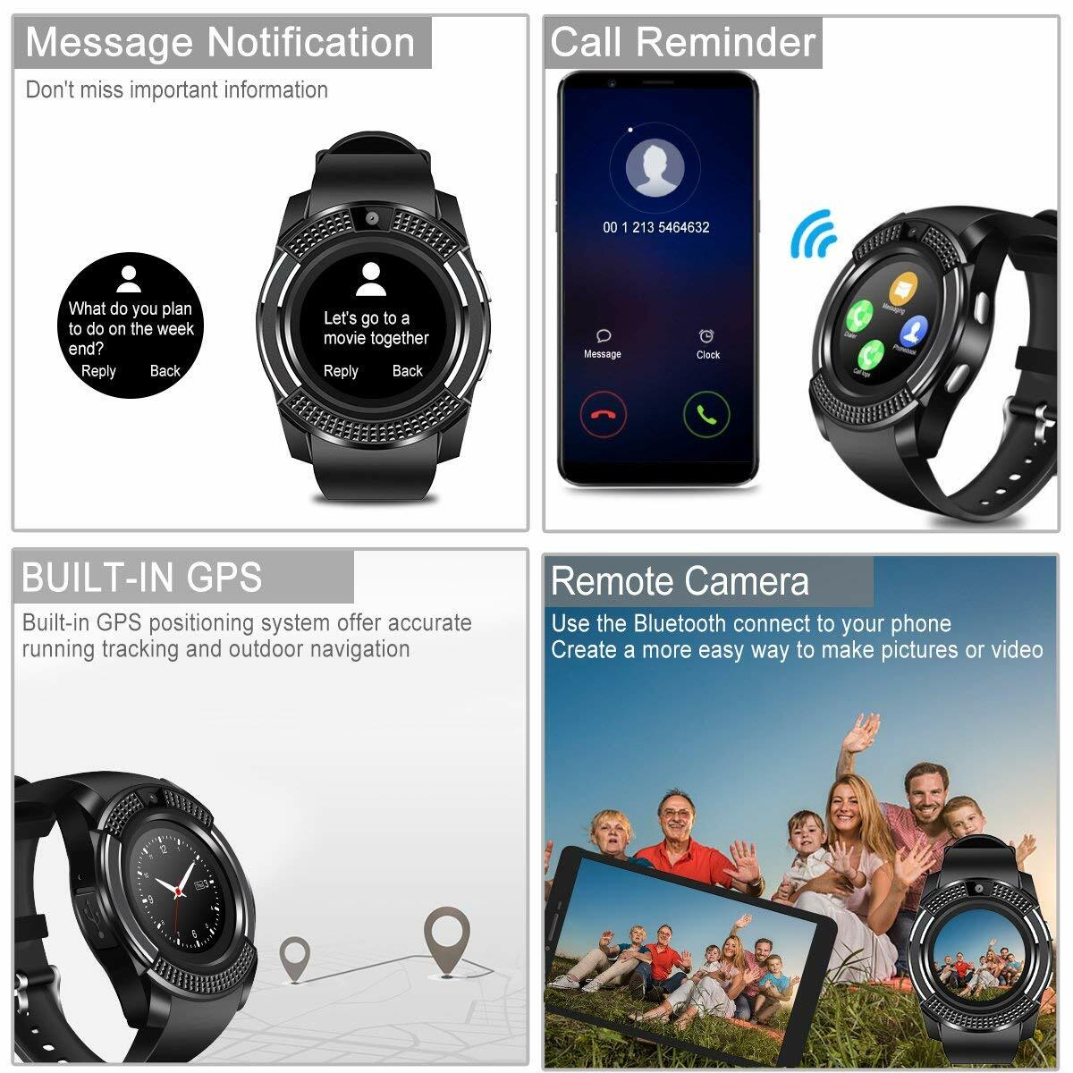 Sports Smart Watch Unlocked Phone Call Text for Android Men Women Watches