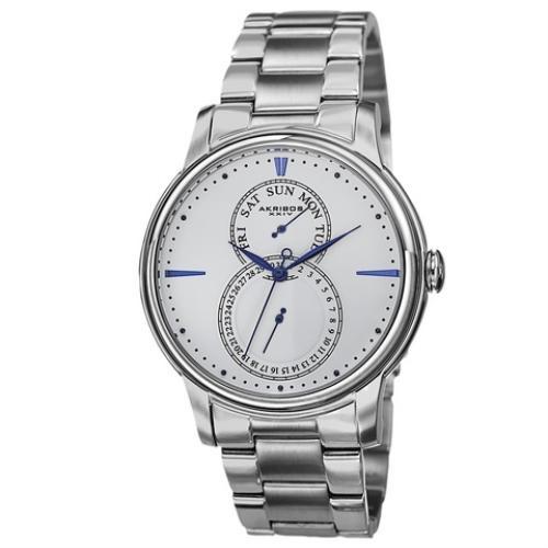 Akribos XXIV AK728SSW Multifunction Stainless Steel Bracelet Mens Watch