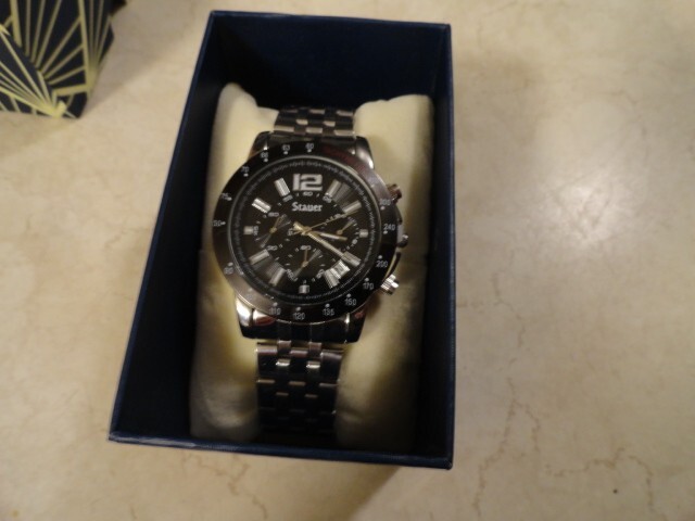 New In Box Stauer 38061 Jet Setter Chronograph Mens Watch