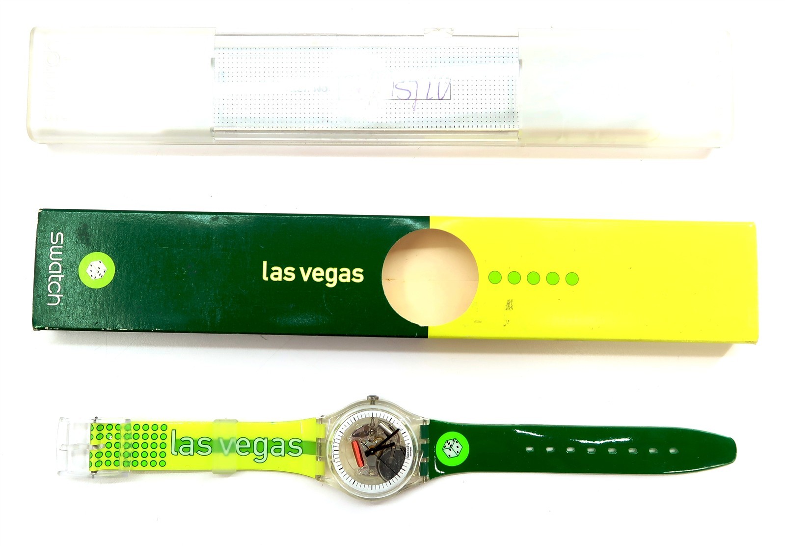 NEW Swatch Watch DESTINATION LAS VEGAS GK209L with Case & Papers 1999 NOS Works