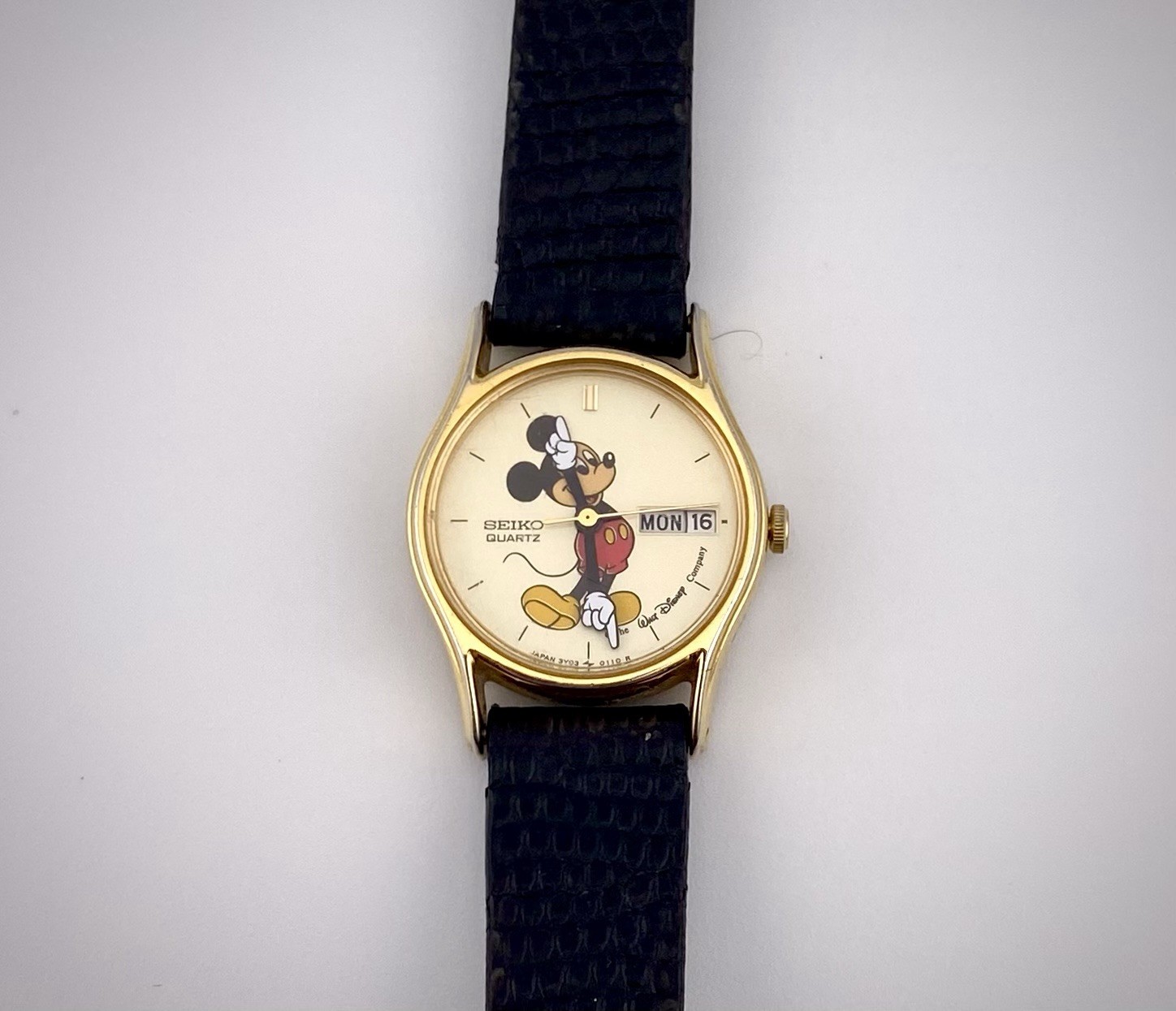 SEIKO Mickey Mouse Watch 3Y03-0049 Quartz 21.5mm Circa 1986 Ladies New Battery