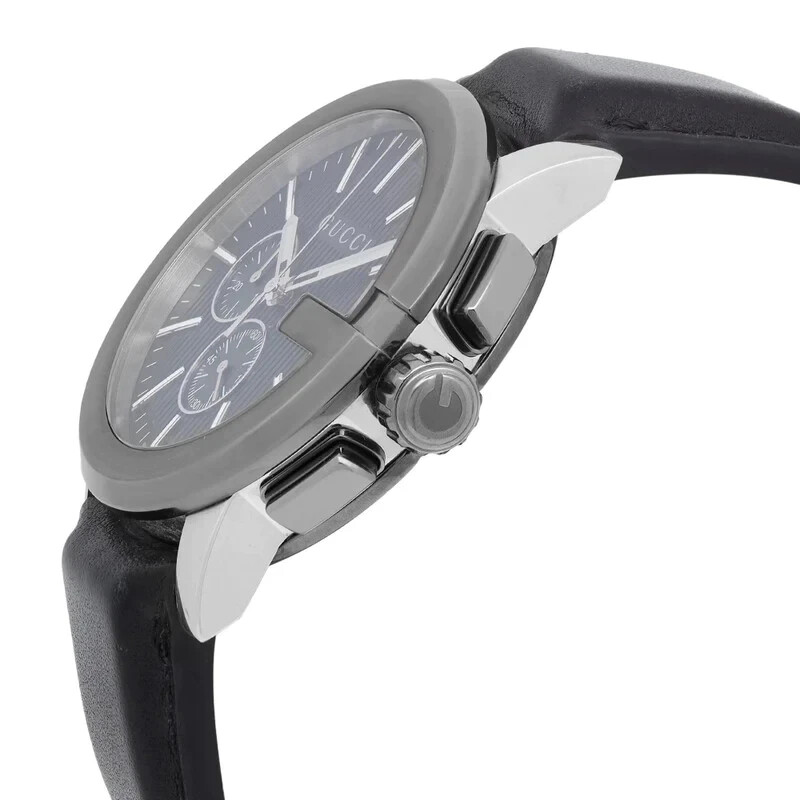 Gucci G-Chrono Men’s Chronograph Leather Band Watch – YA101205 ($1820 MSRP)