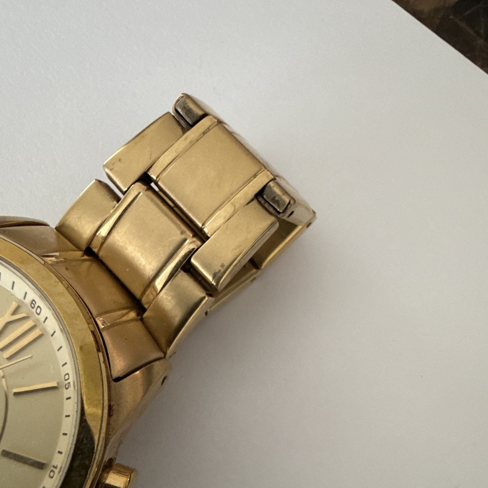 Fossil Flynn Chronograph Gold-Tone Stainless Steel Watch BQ1128