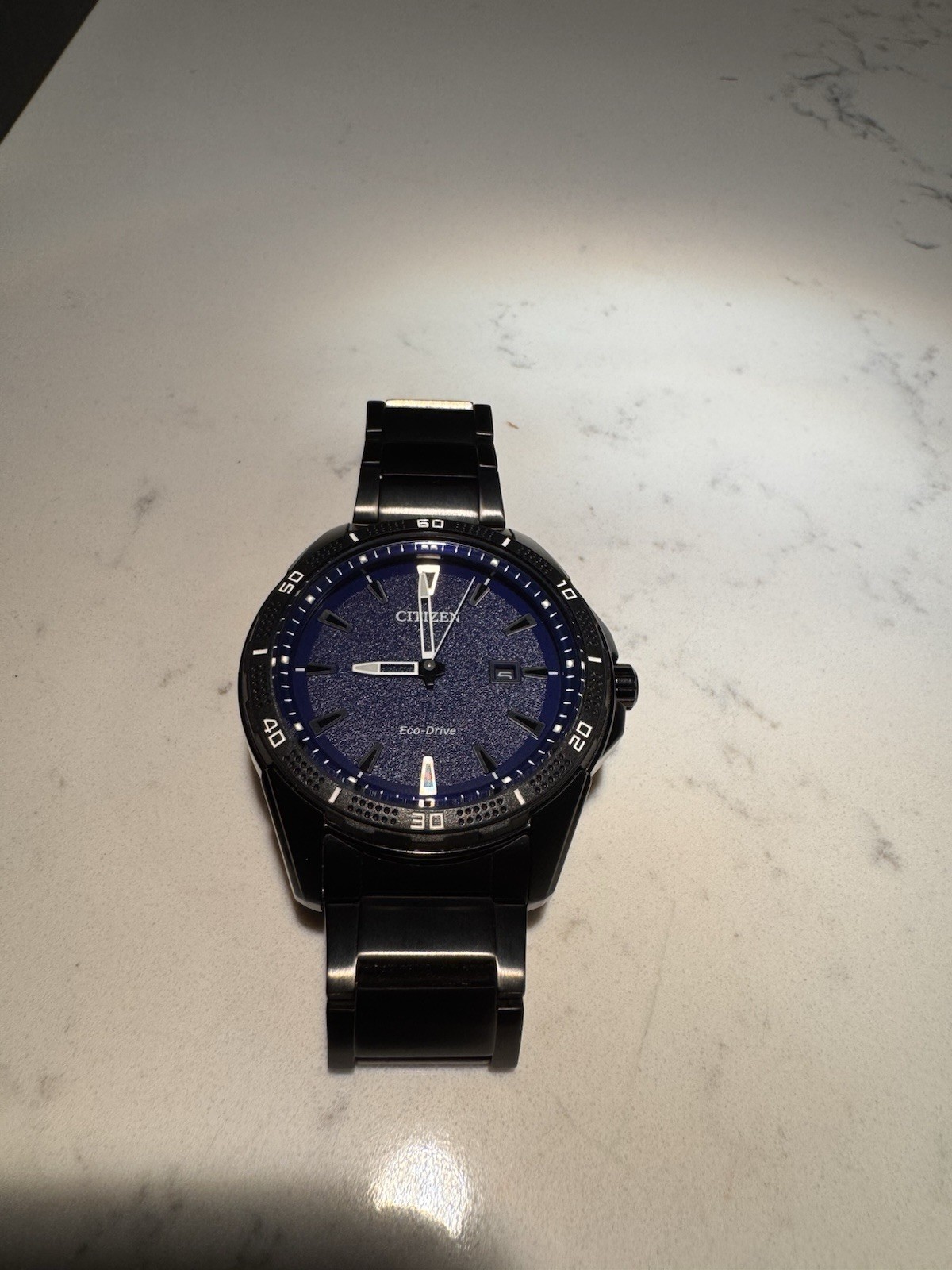 Citizen AR Eco-Drive Movement 45mm Blue/Black Stainless Steel Case with Black…