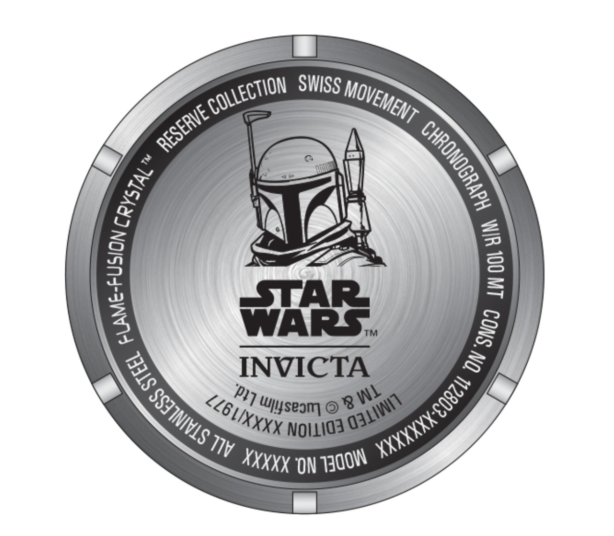 Invicta Star Wars Boba Fett Men’s 52mm Limited Swiss Chrono Watch 44298
