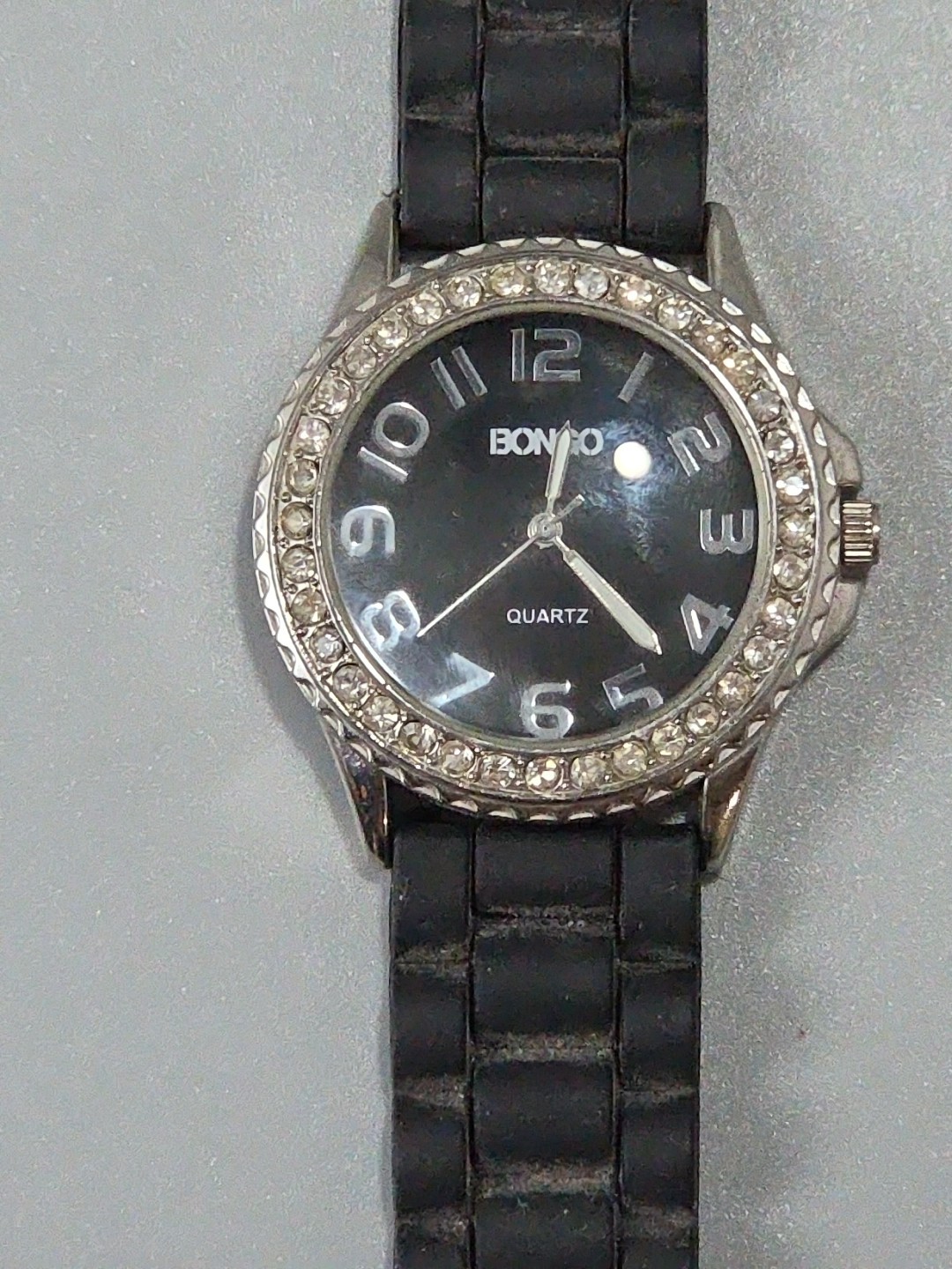 Lot of 6 Rubber/Silicone Band& Rhinestone Watches..Geneva, Finesse, Bongo…ECU