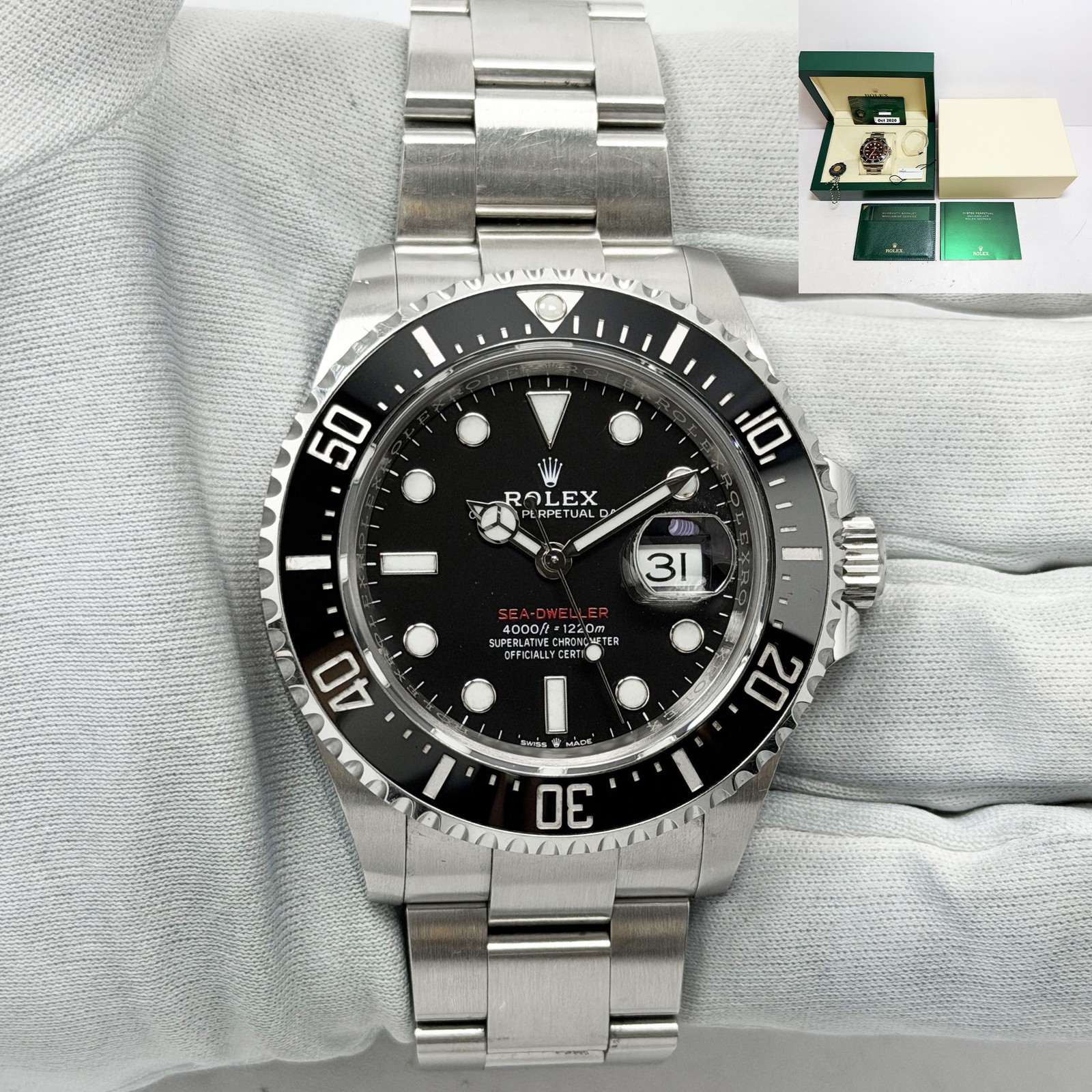 2020 Rolex Sea-Dweller Deepsea Red Letter 126600 43MM Black Steel Box Paper