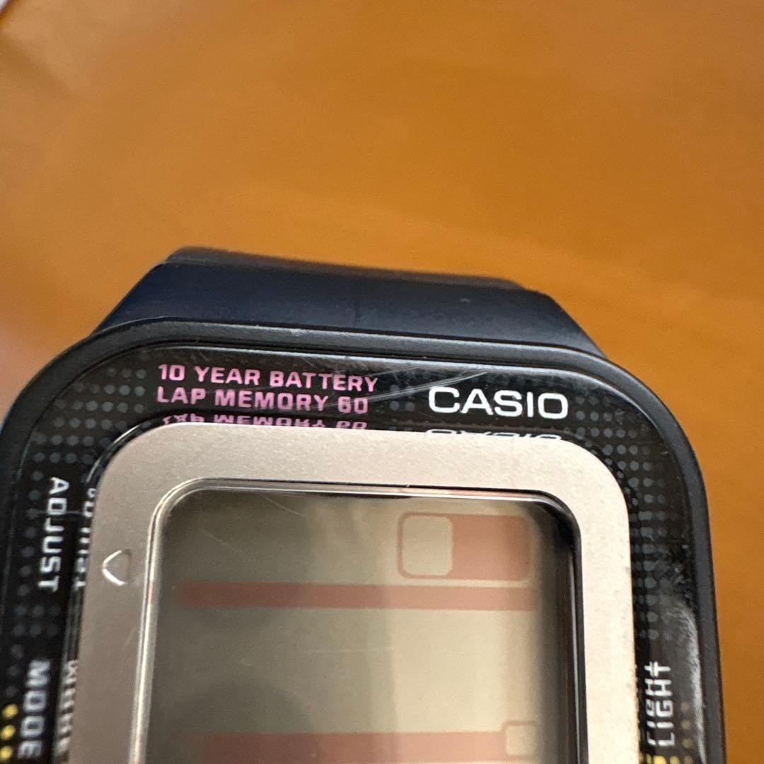 Casio SDB-100J Watch, Black x Pink