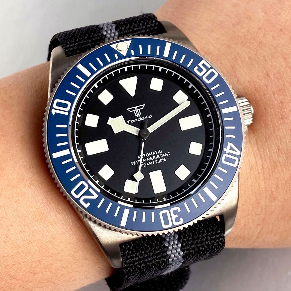 New Tandorio 42mm Titanium 20ATM Sapphire Glass NH35A PT5000 Men’s Dive Watch