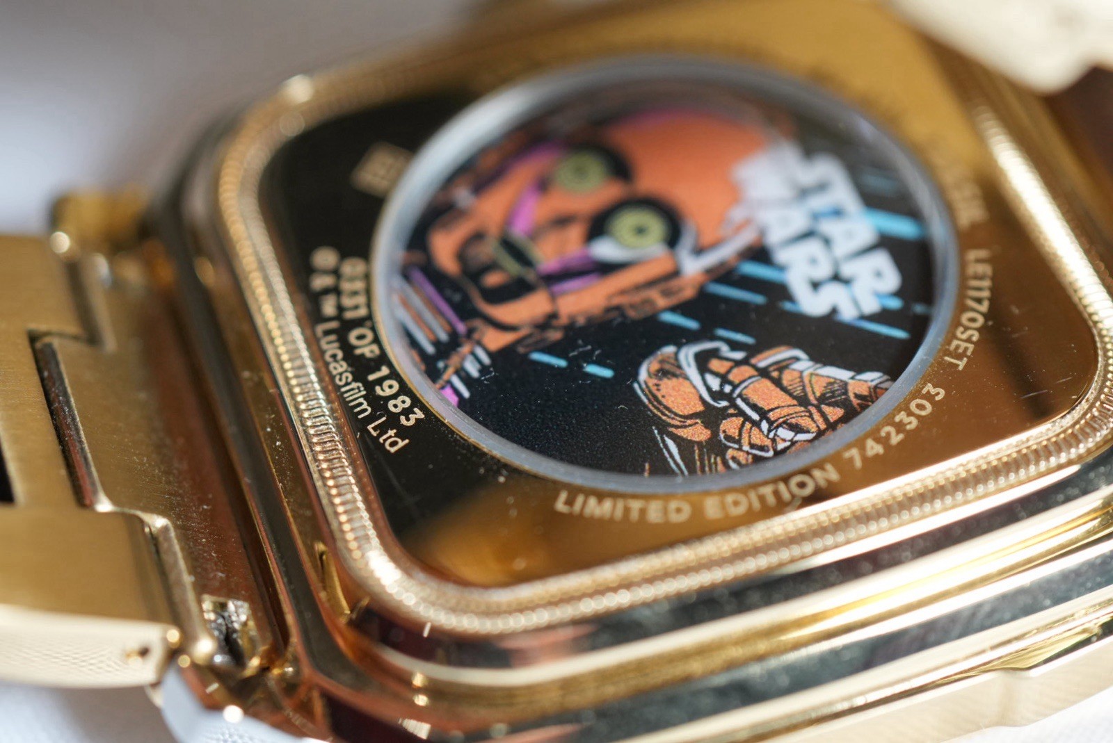Fossil Star Wars C-3PO Limited Edition Skeleton Dial Automatic 44mm Gold Watch