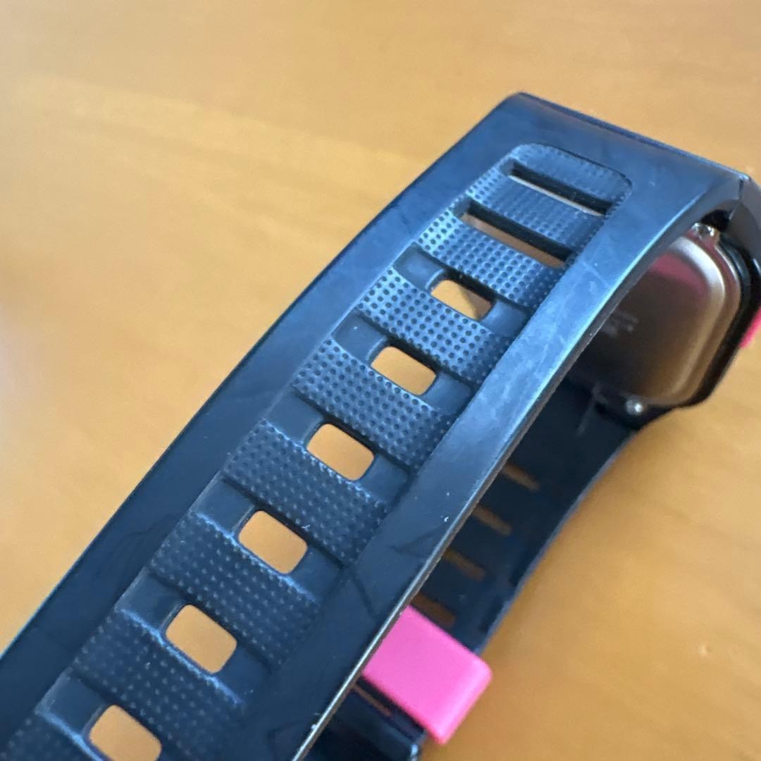 Casio SDB-100J Watch, Black x Pink