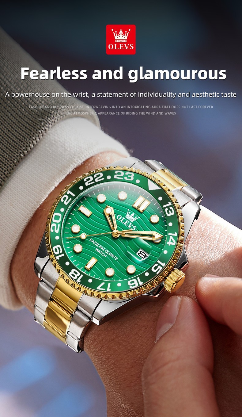 OLEVS 3610 Luminous Japan Movement Luxury Classics Male Gifts Quartz Wristwatch