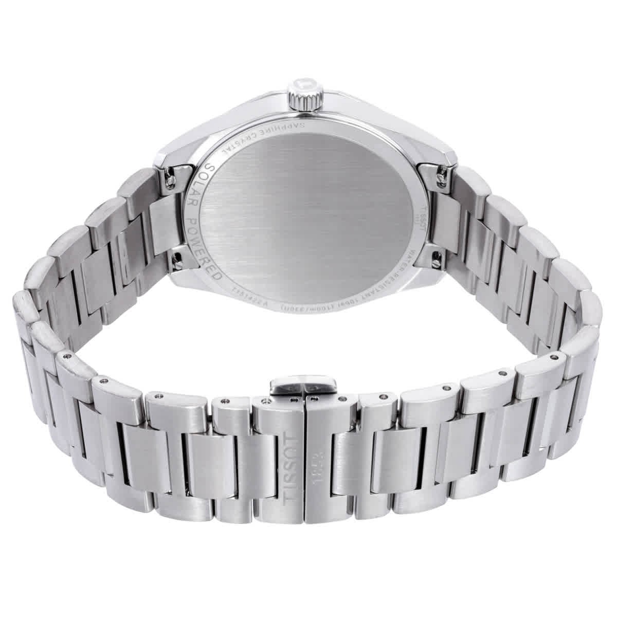Tissot PRC Quartz Solar-Powered Silver Dial Watch T1514221103100