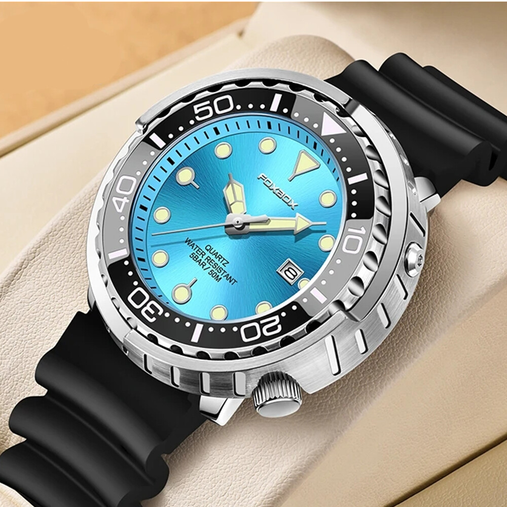 LIGE FOXBOX Men Watch Fashion Sport Wristwatch with Calandar Boys Silicone Watch