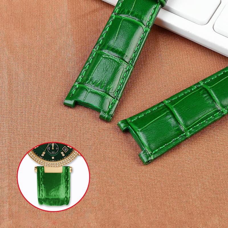 Fashion Notched Cowhide Watch Strap for Michael Kors Watch Mk6985 6986 Mk2425 /