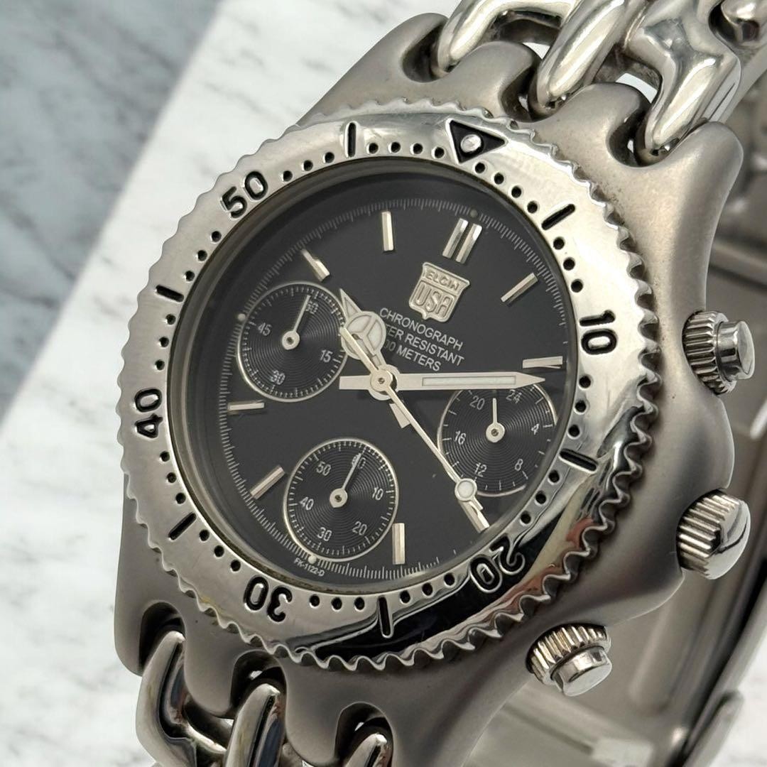 ELGIN New Battery Excellent Condition Men’s Watch USA FK1122 Chronograph