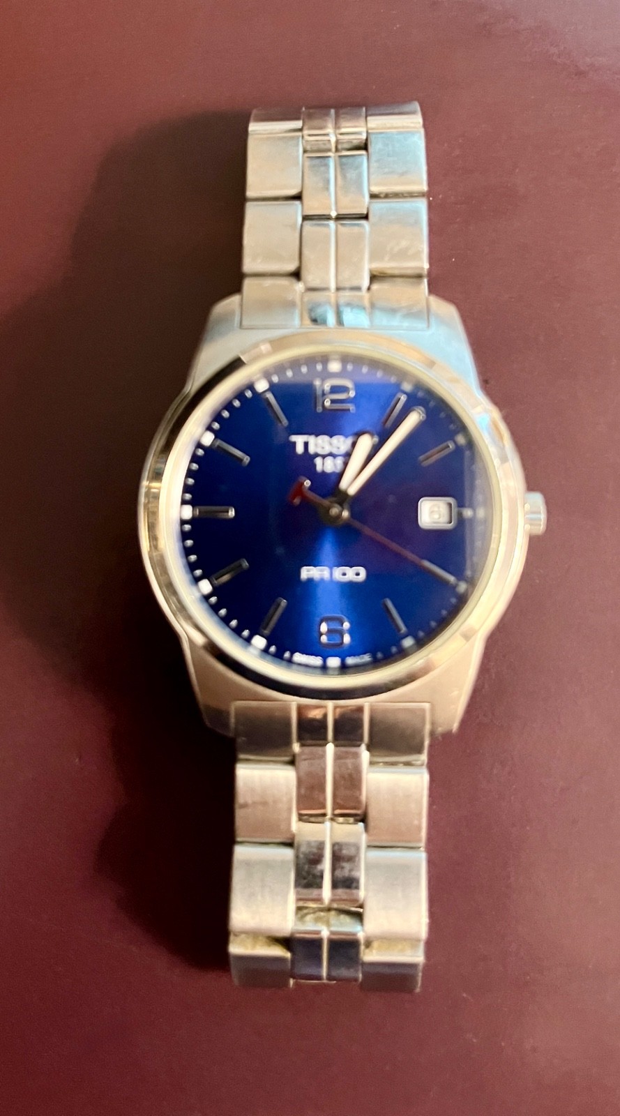 Tissot PR 100 Blue Men’s Watch – T150.410.11.041.00. Swiss-made. Date indicator.
