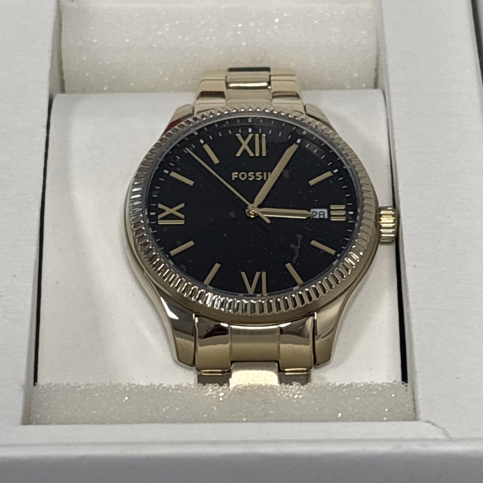 Fossil His and Hers Quartz Black Dial Watch Set BQ2829SET