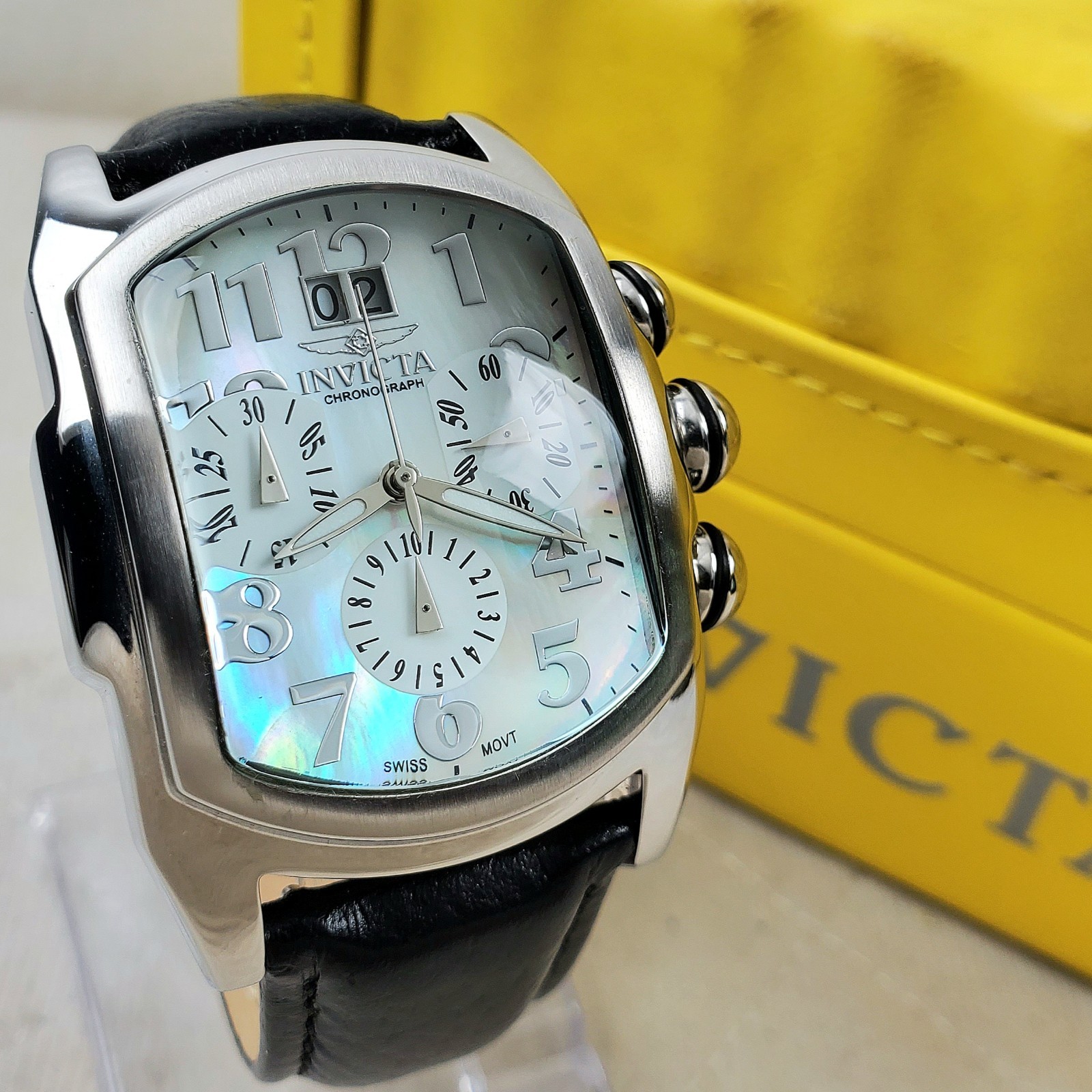 INVICTA LUPAH CHRONOGRAP 4392 SWISS MOV’T SAPPHIRE MOP MEN’S WATCH