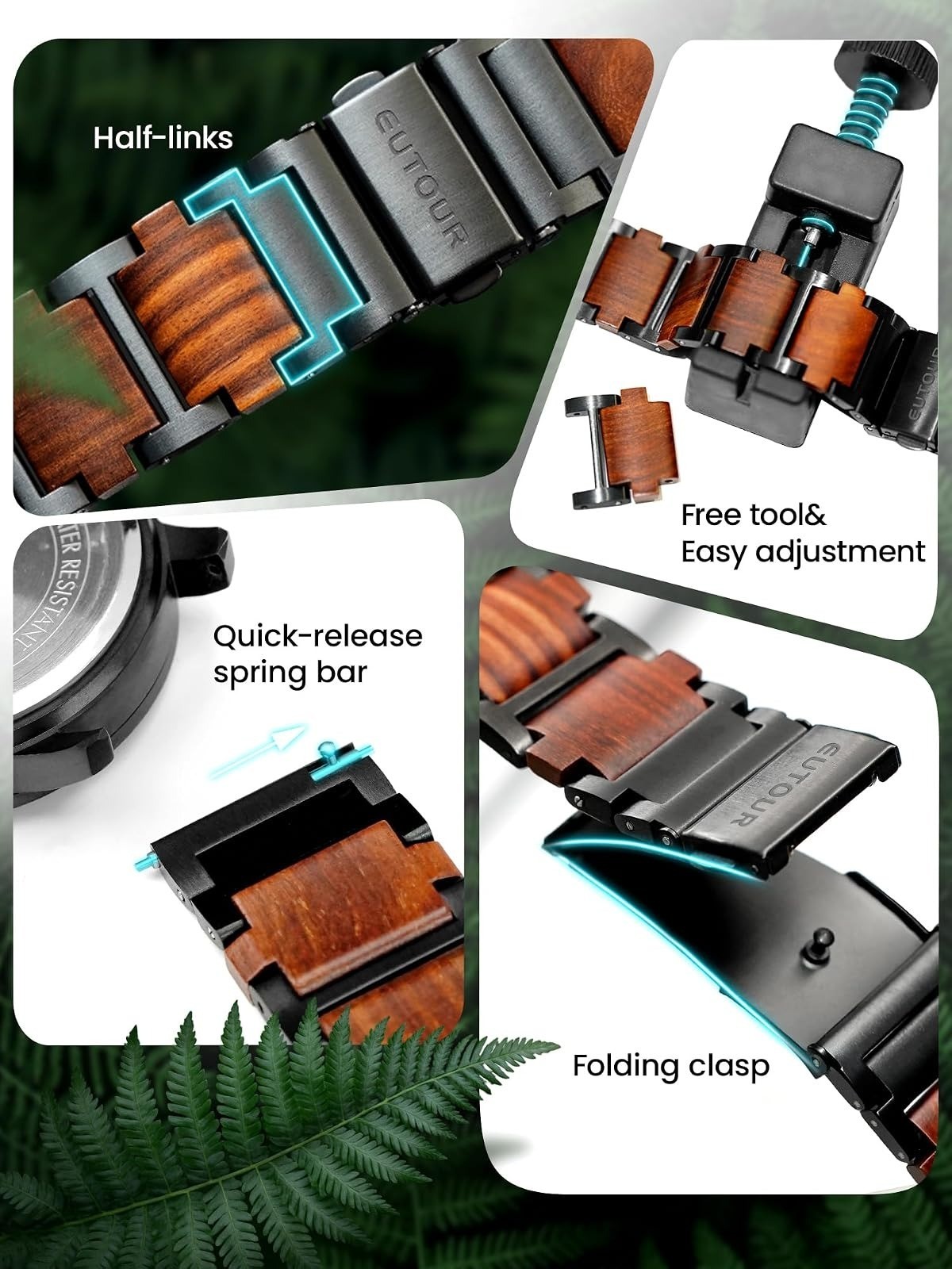 EUTOUR Magnetic Quartz Watch for Men | Unique No Hands Design