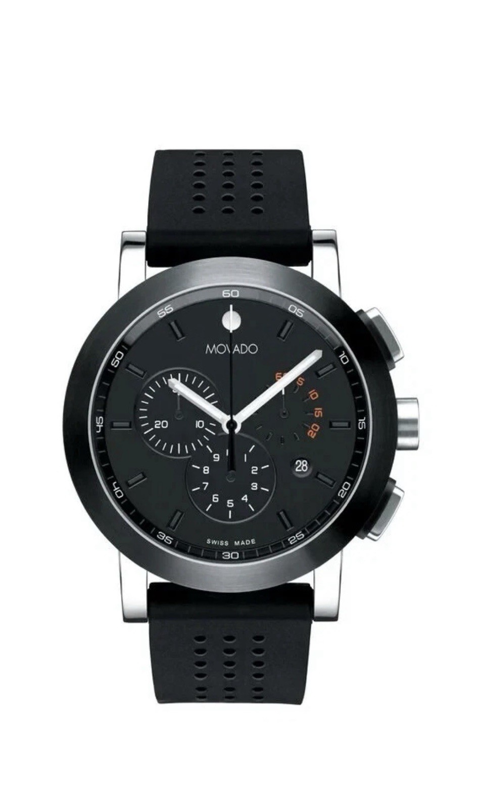 Brand New Movado Signature Sport Men’s Silicone Chronograph 44 mm Watch 0607672