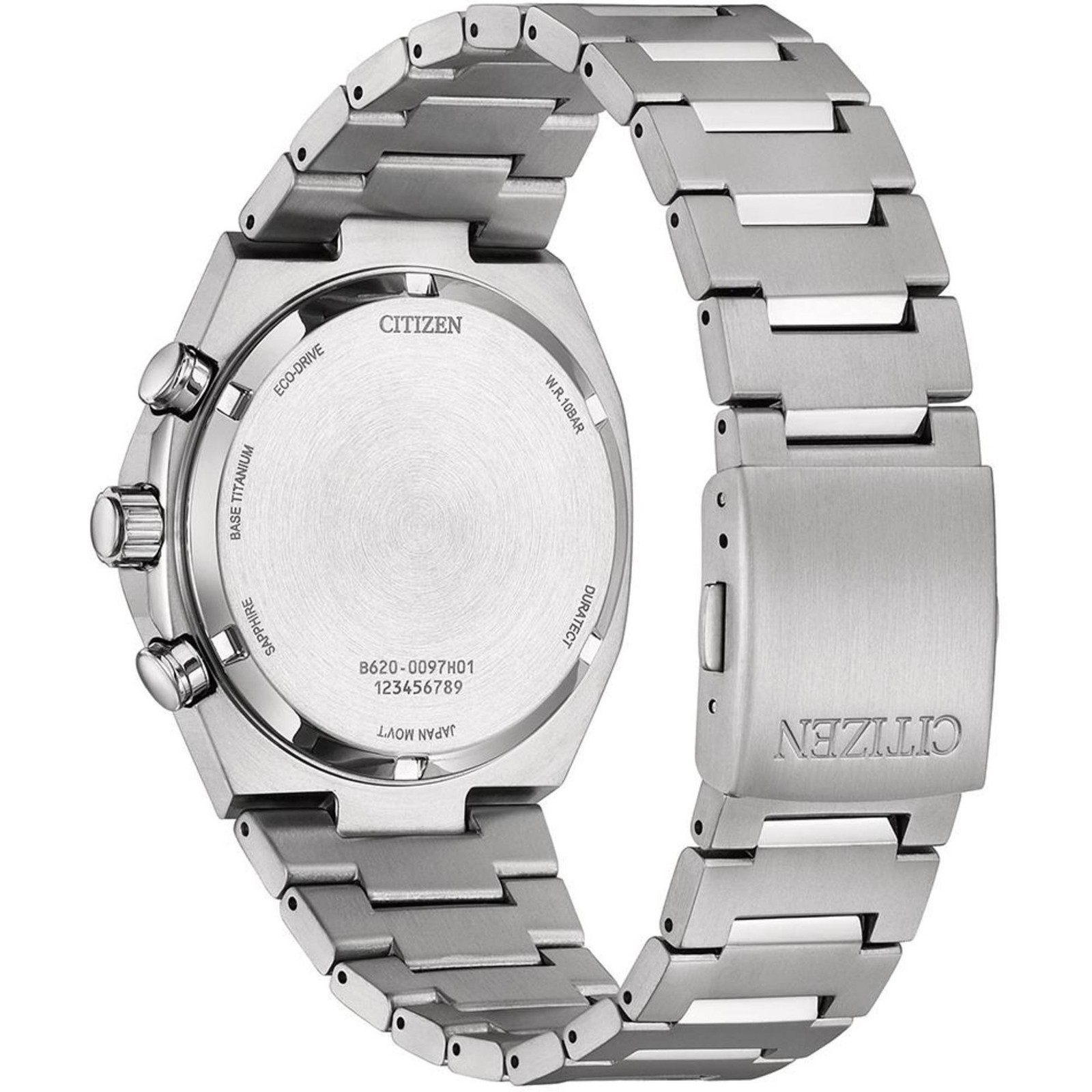 Citizen Men’s Watch Zenshin Eco-Drive Orange Dial Titanium Bracelet CA4610-85Z