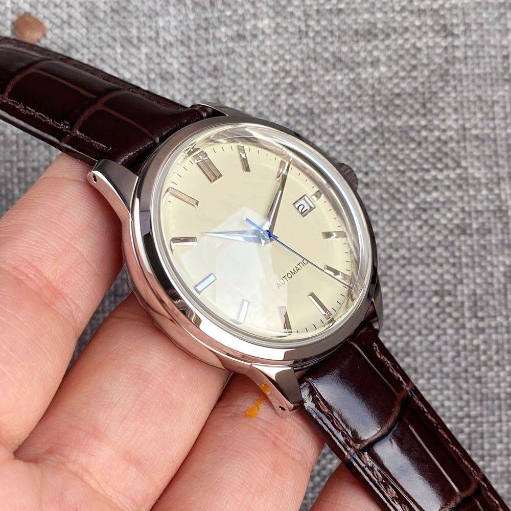 40mm Tandorio Butter Dial Double Bow Sapphire Glass NH35A Automatic Mens Watch
