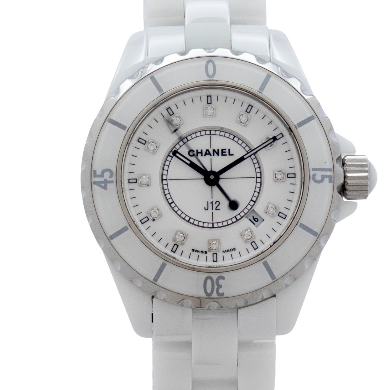 CHANEL J12 H1628 White Dial Quartz Watch