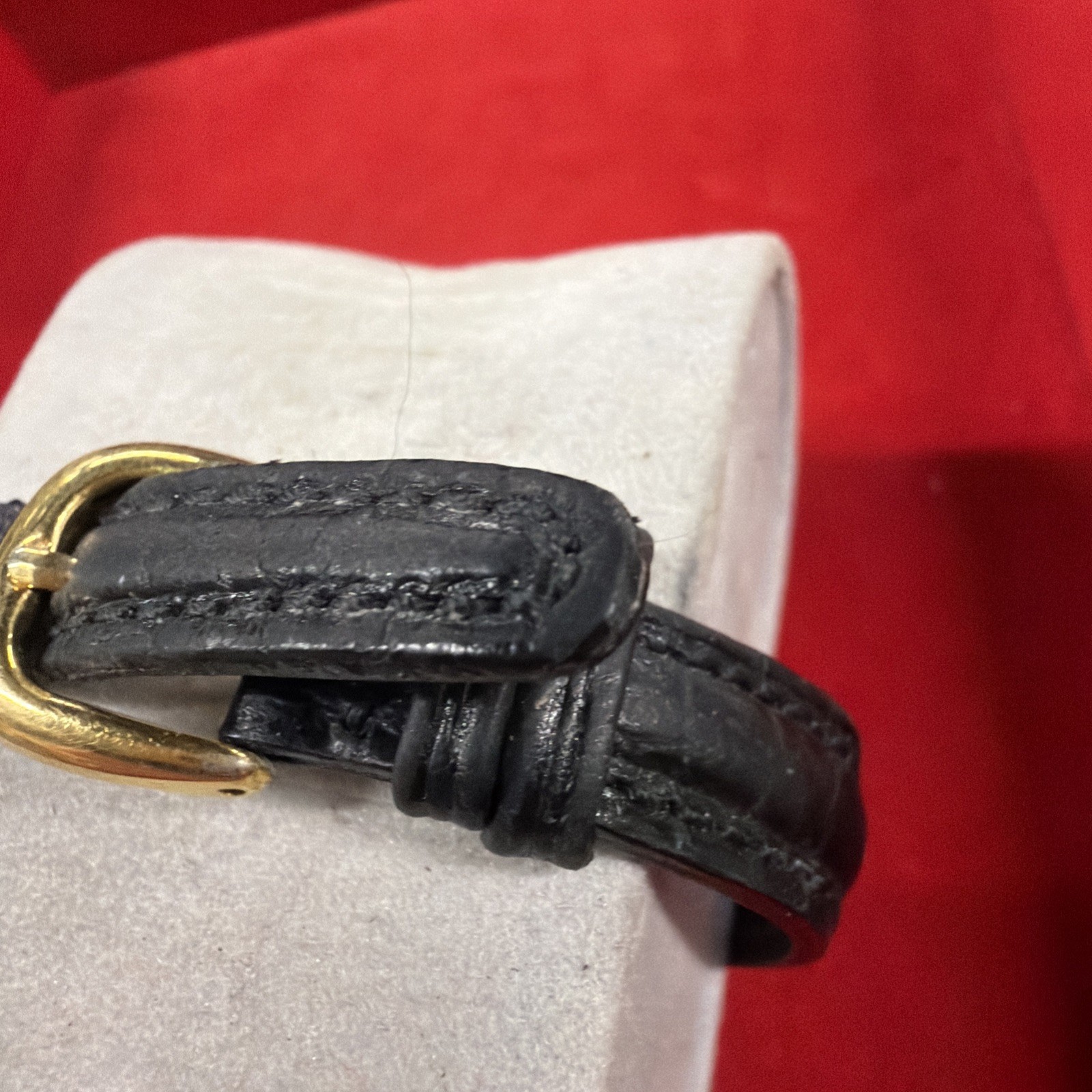 Gruen Quartz women’s gold tone with leather band