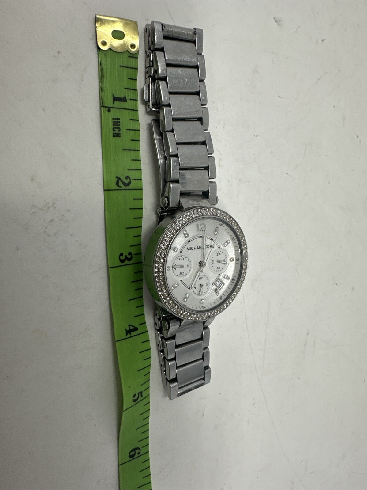 Michael Kors Parker Ladies Chronograph Watch MK-5353 Stainless Needs New Battery