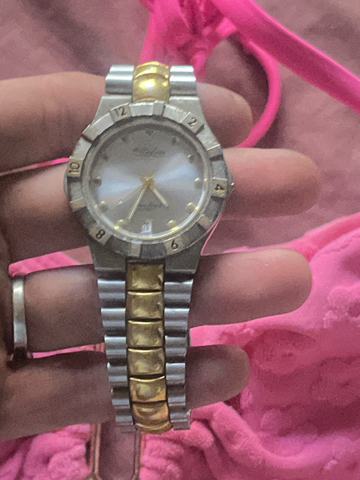 Vintage Dufonte by Lucien Piccard Quartz Genuine Diamond Watch