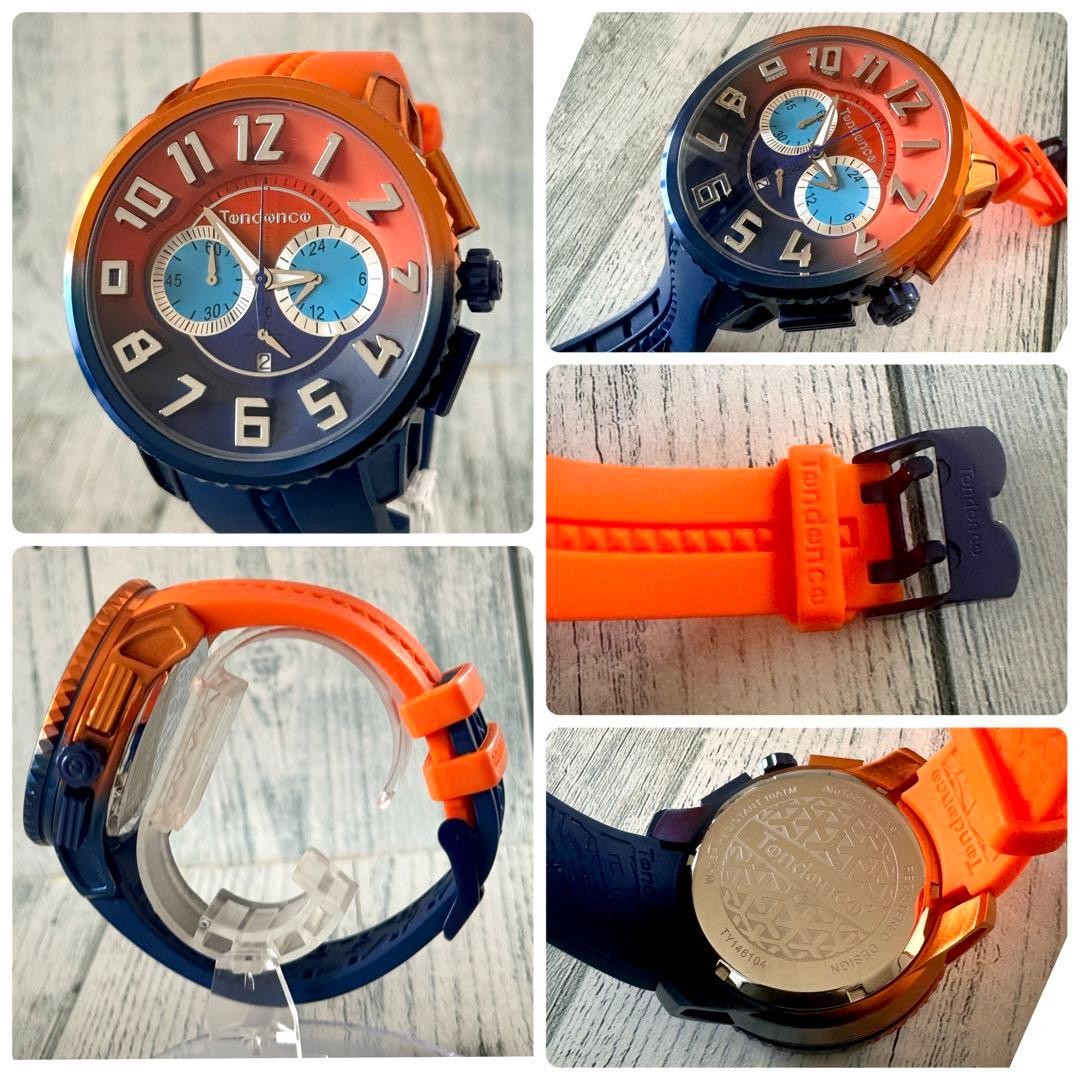Tendence Gulliver Round TY146104 Wristwatch Blue Orange 51mm