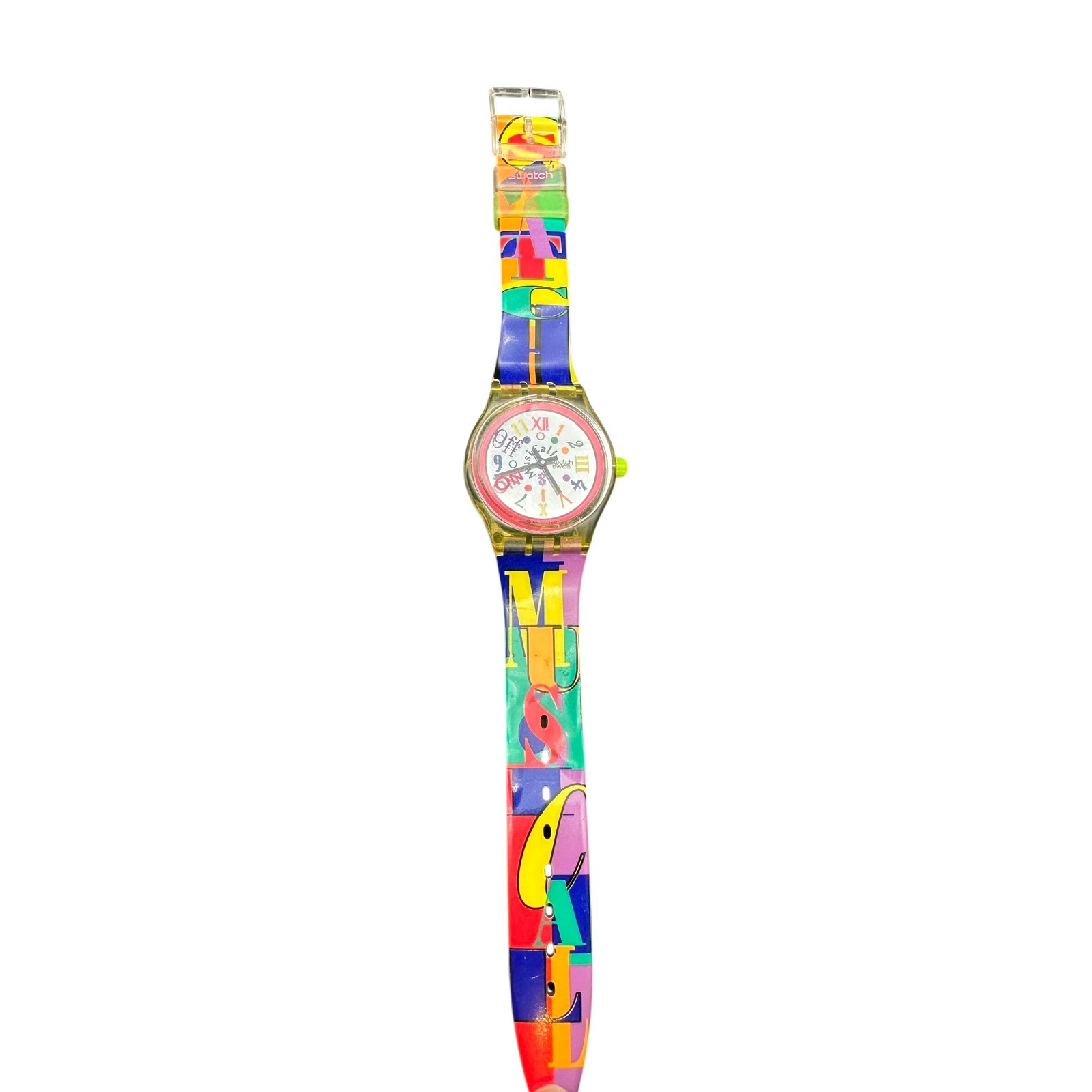 Vintage 1993 Swatch Musicall Watch SLK104 Multi Color Swiss Boogie Mood KC