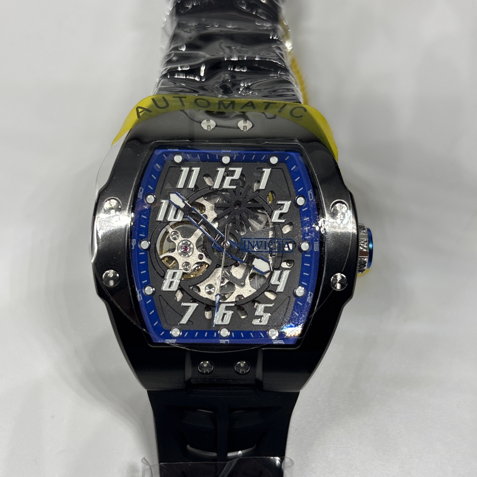 Invicta Men’s Watch S1 Rally Automatic Blue and Black Skeleton Dial Strap 44894