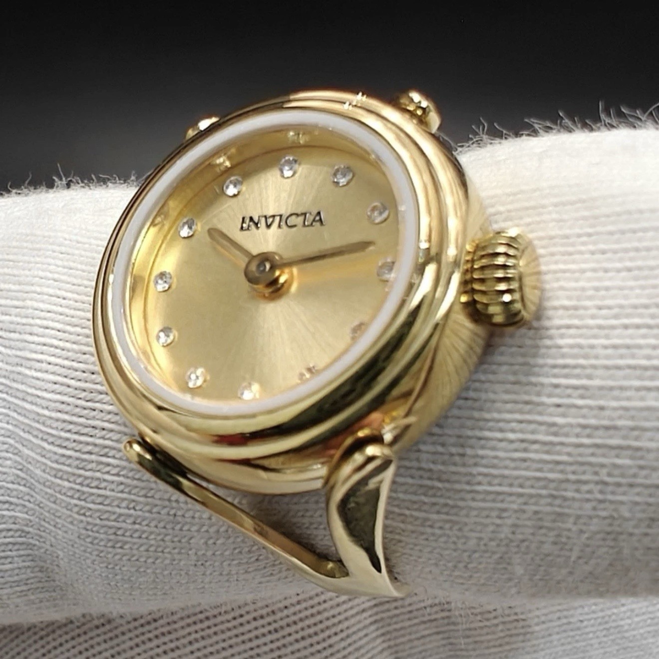 Invicta Angel Women’s Ring Watch 17.5mm, GOLD (44483) $199 MSRP-BRAND NEW IN BOX