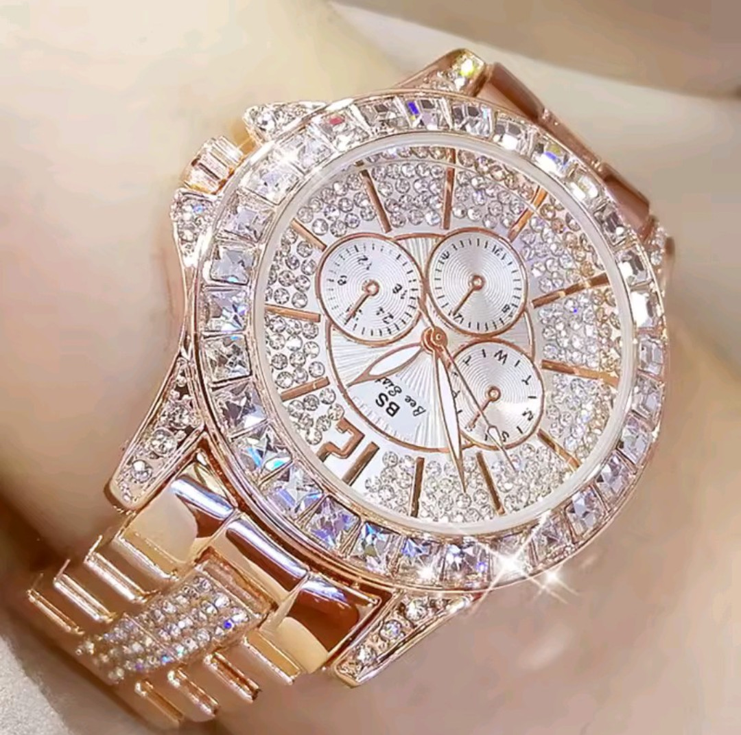 Beautiful Full Iced Zircon Luxury Watch for Women Bling Bling