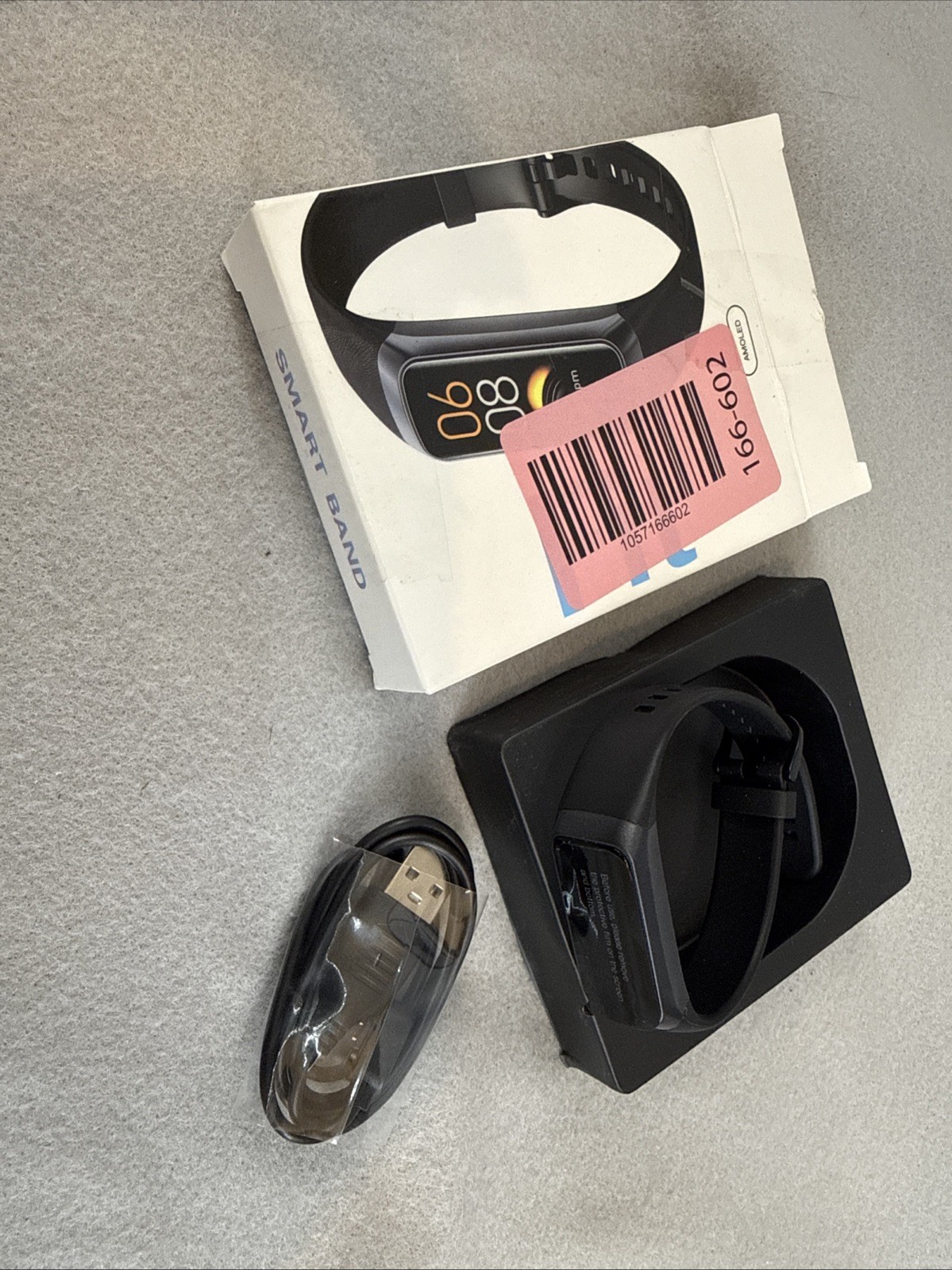 Fitness Activity Tracker Wristband, Heart Rate/Sleep, Black iOS/Android