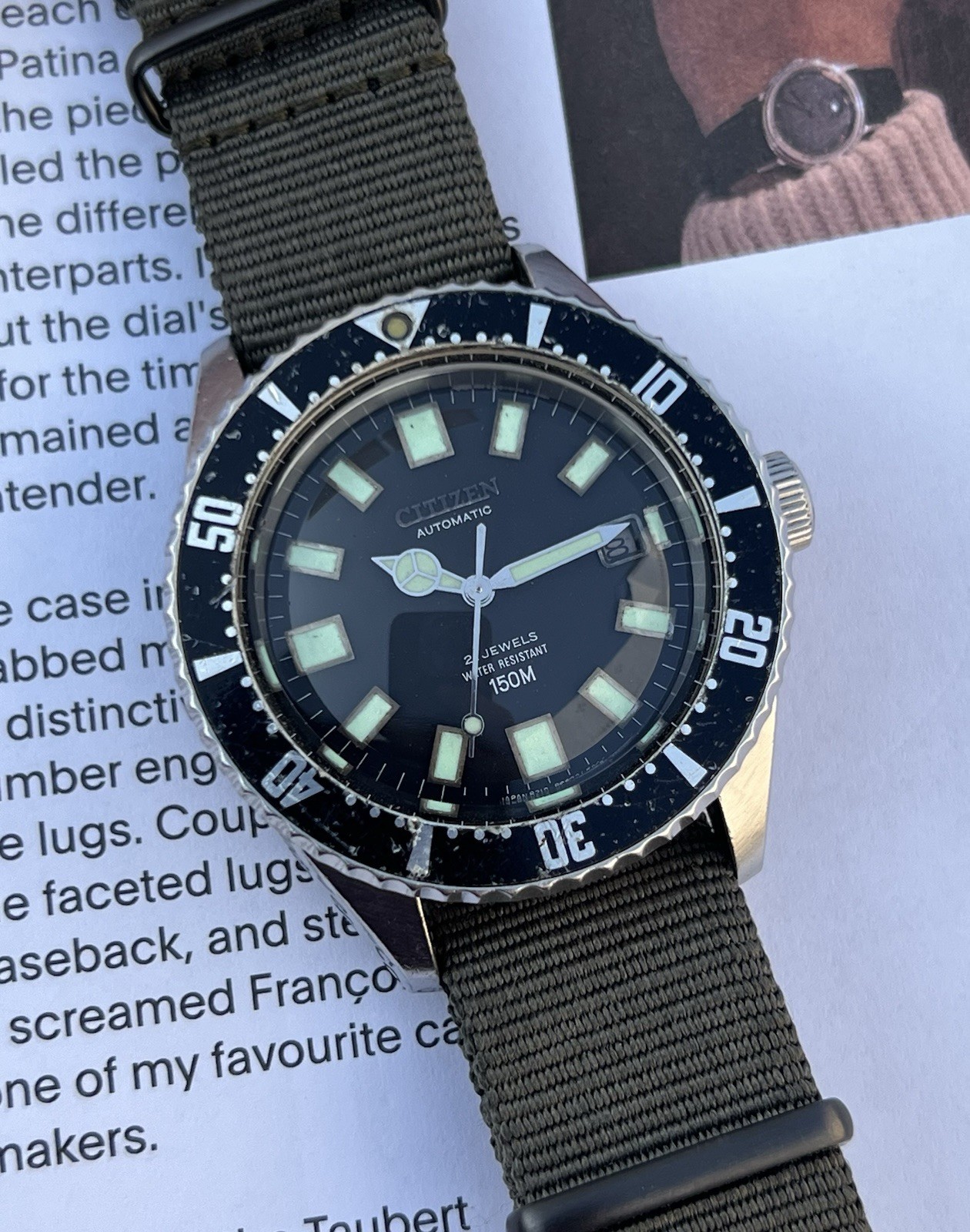 Vintage Citizen Challange Diver 52-0110 PAF military issued Pakistan airforce